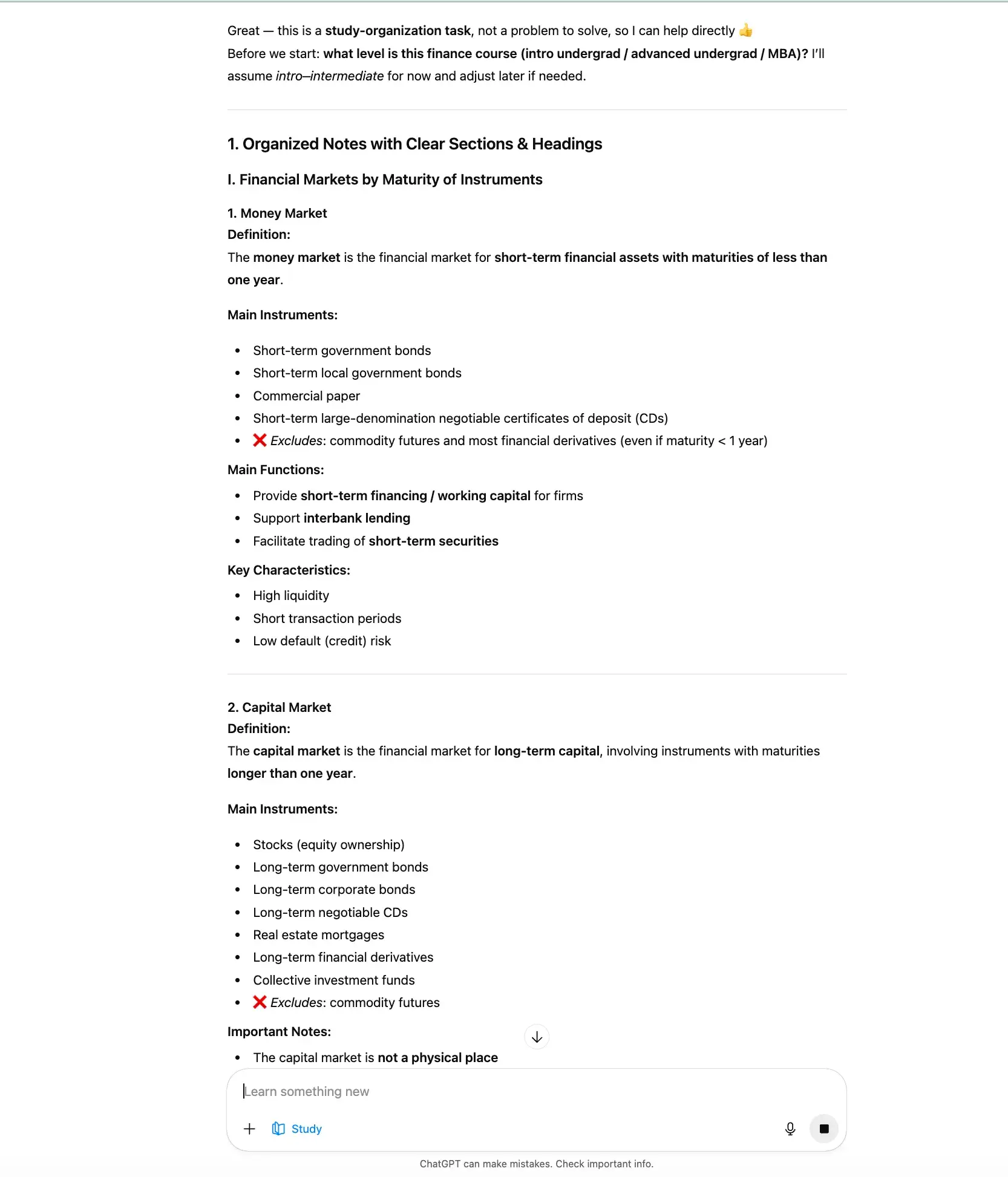 Organize and Summarize Lecture Notes