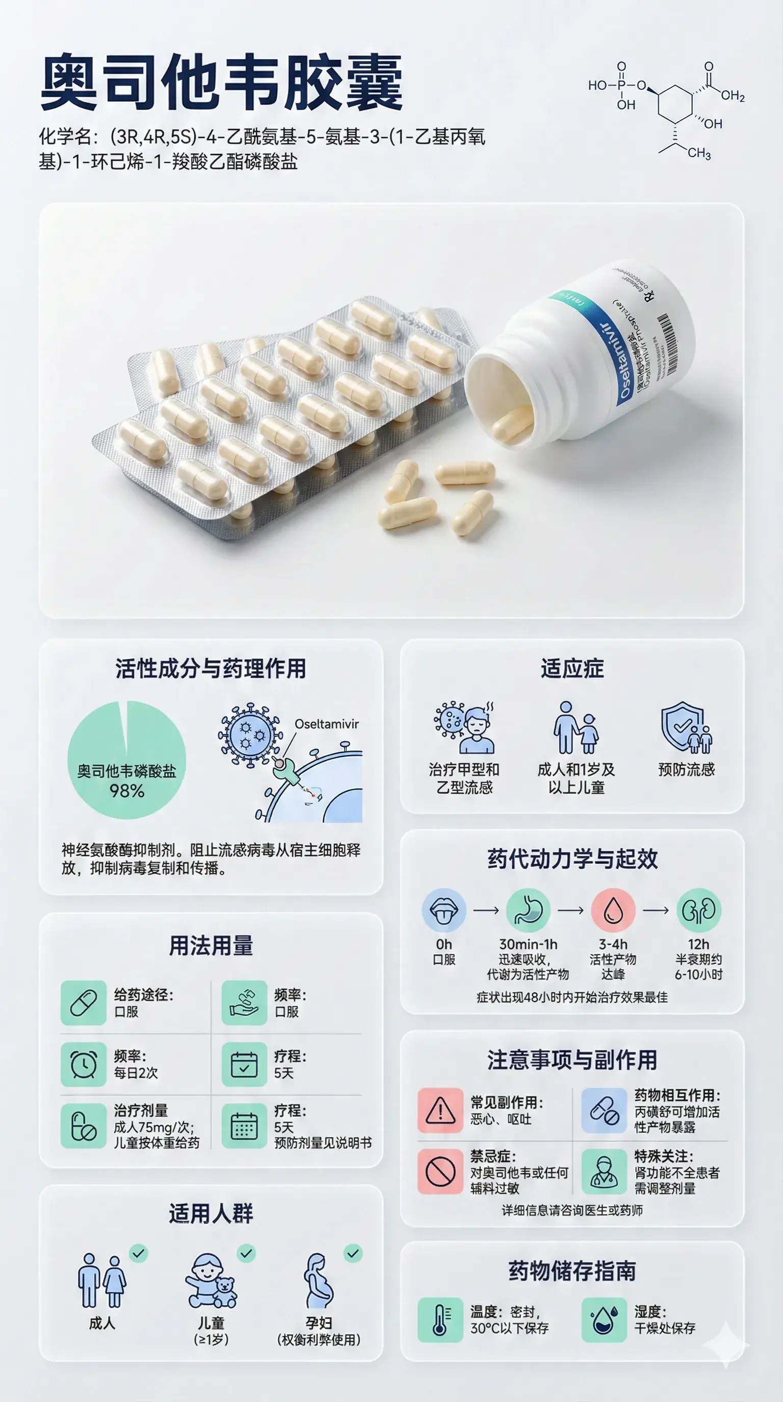 Pharmaceutical Educational Infographic - Bento Grid Design