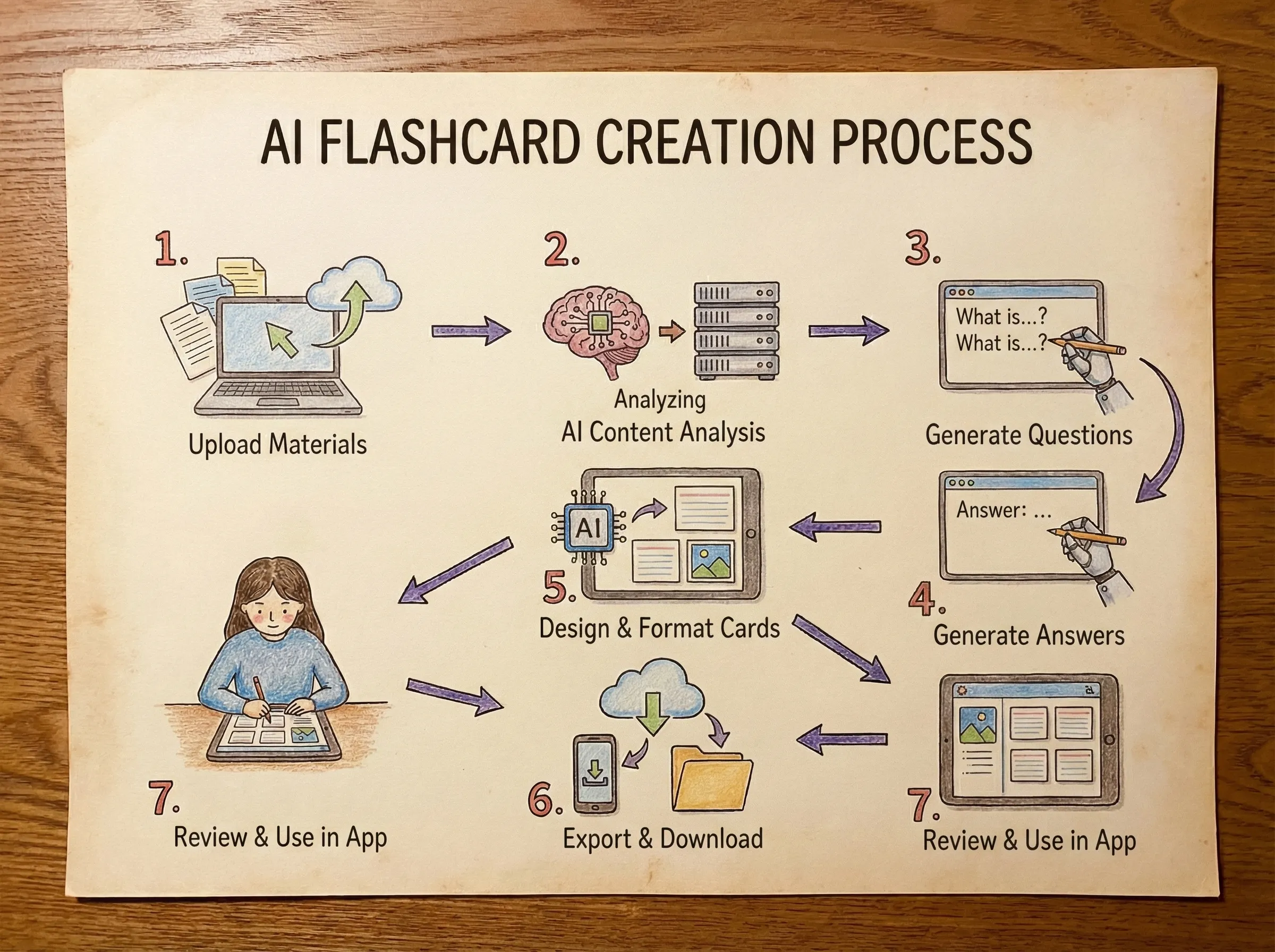 AI Flashcard Maker Process