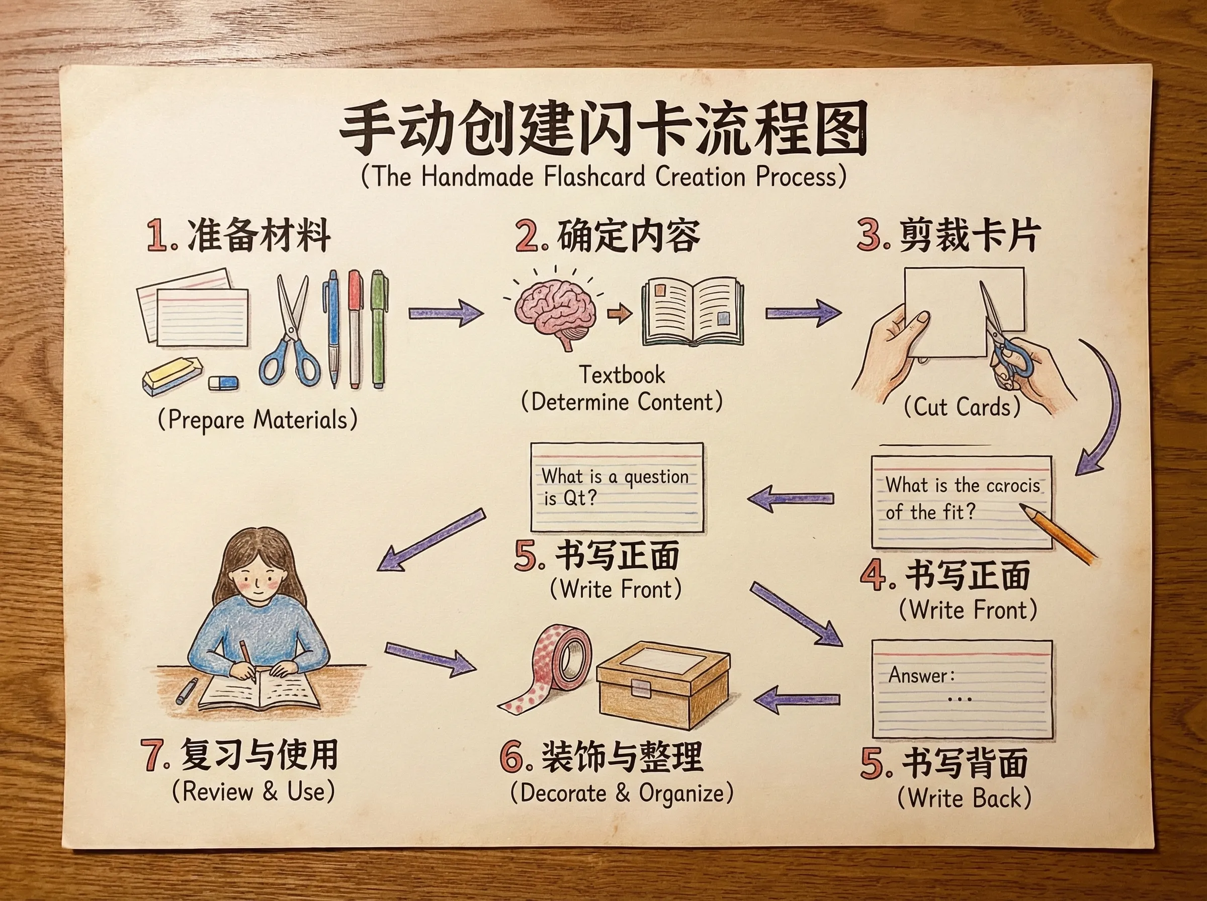 传统闪卡制作器流程