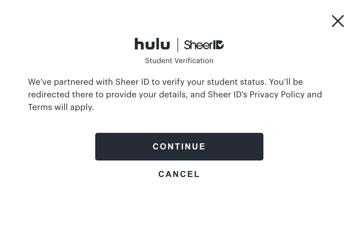 verify student by Sheer ID