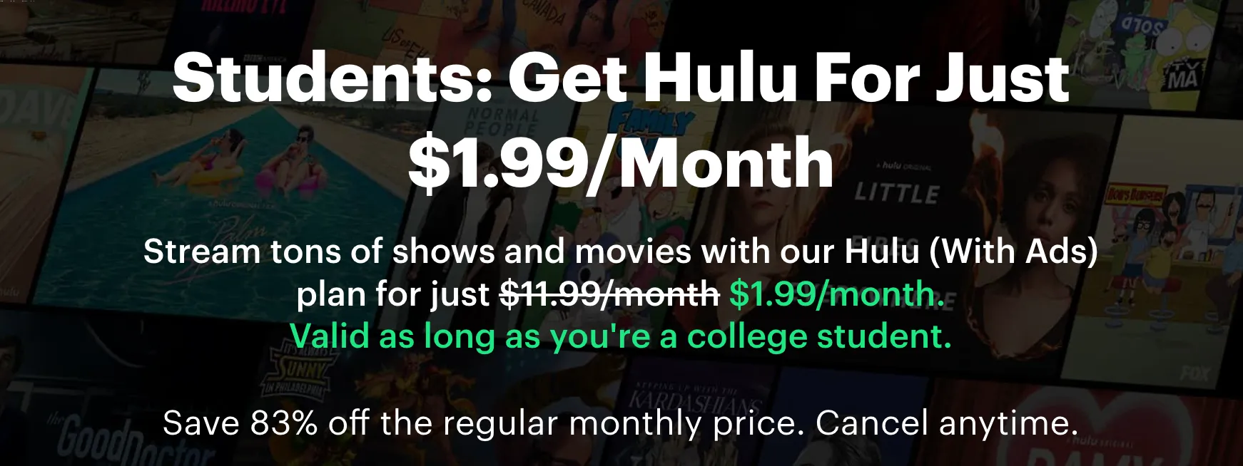 hulu student price