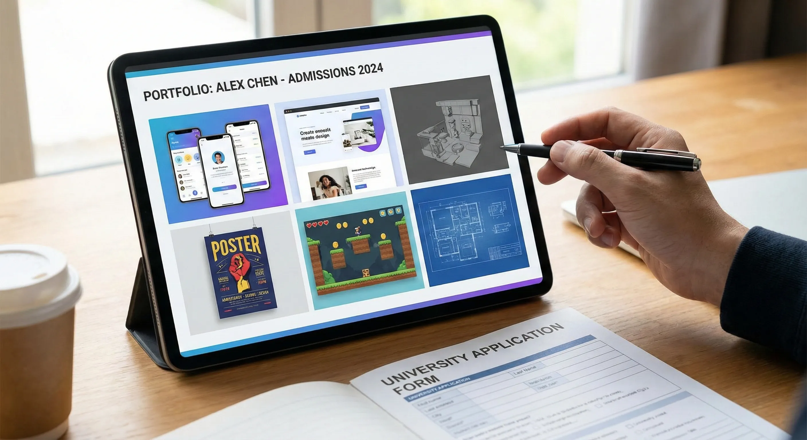 Portfolio or application image layout