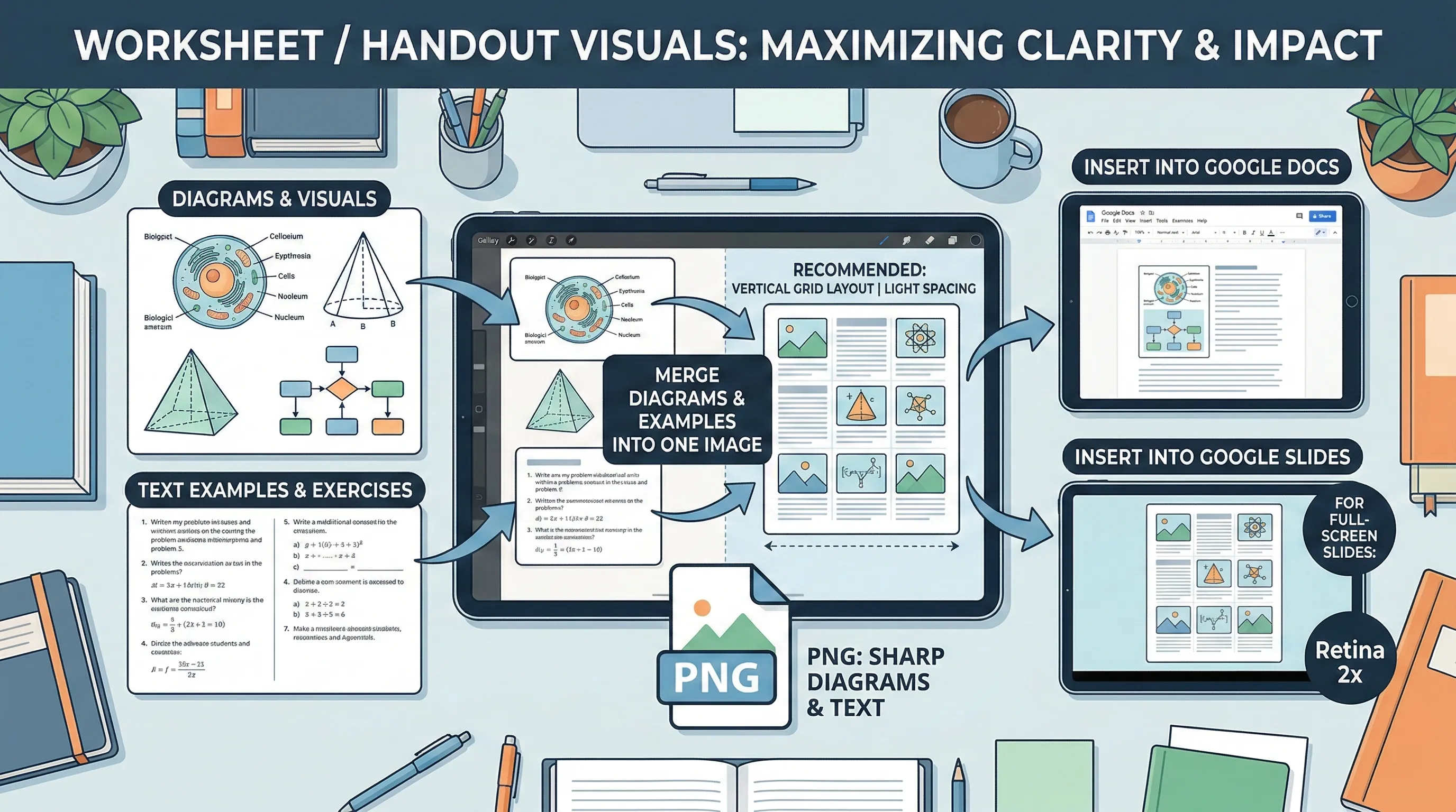 Worksheet / handout visuals