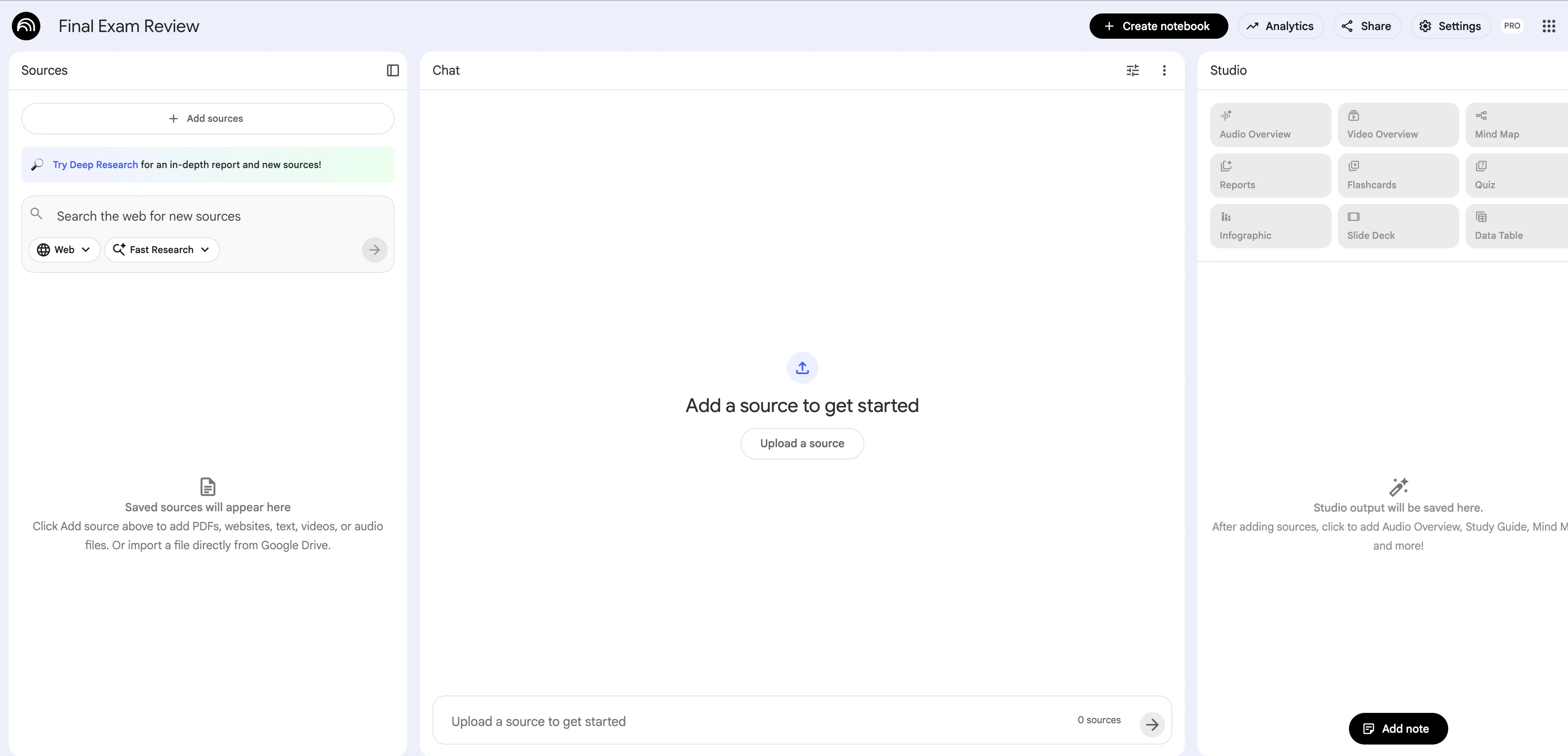 final exam review notebook