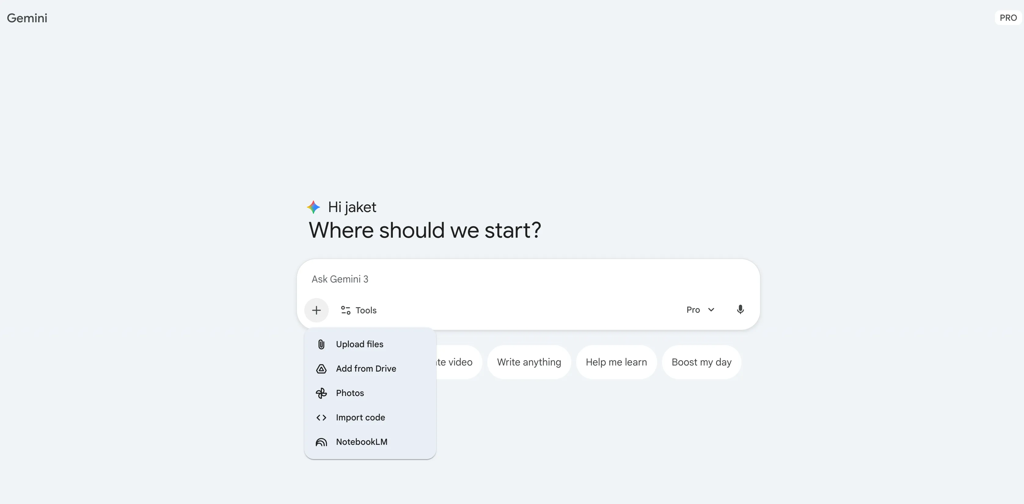 gemini source select
